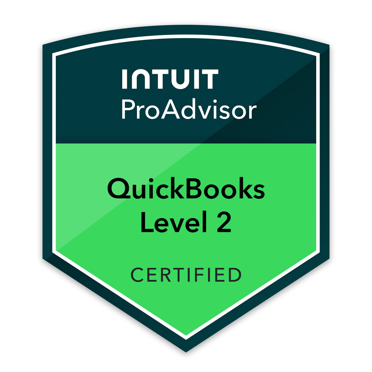 Intuit QuickBooks Level 2 certification badge